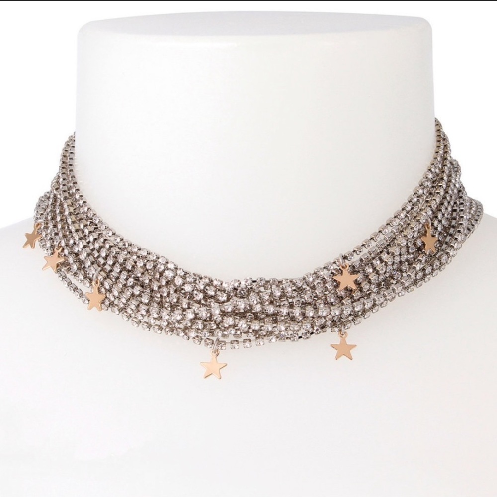 Betsey Johnson Celestial Stone Choker Necklace